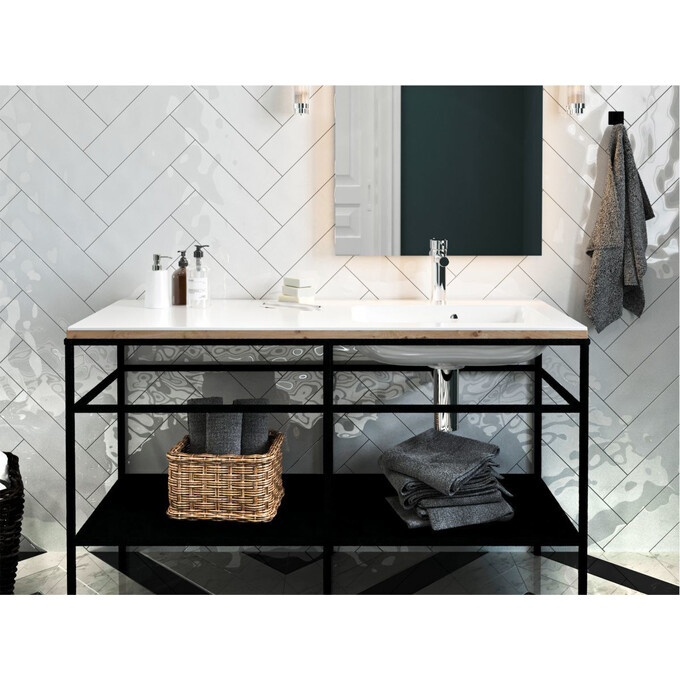 Умывальник-столешница Miraggio Della 1200 R Miramarble 0000912 (120x45.1 см, с крылом), Доступные размеры: 120 x 45 R, Технология производства: Miramarble, Цвет производителя: белый глянец, фото 3