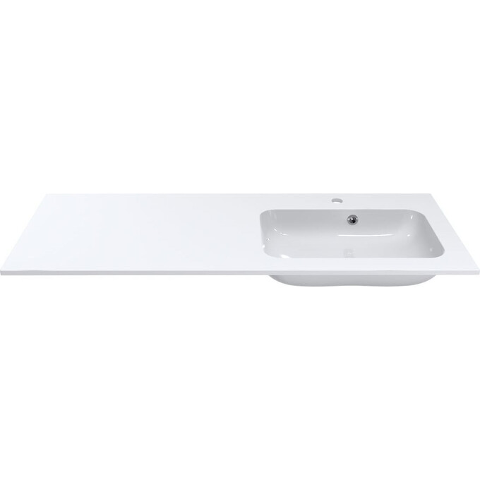 Умывальник-столешница Miraggio Della 1200 R Miramarble 0000912 (120x45.1 см, с крылом), Доступные размеры: 120 x 45 R, Технология производства: Miramarble, Цвет производителя: белый глянец, фото 6