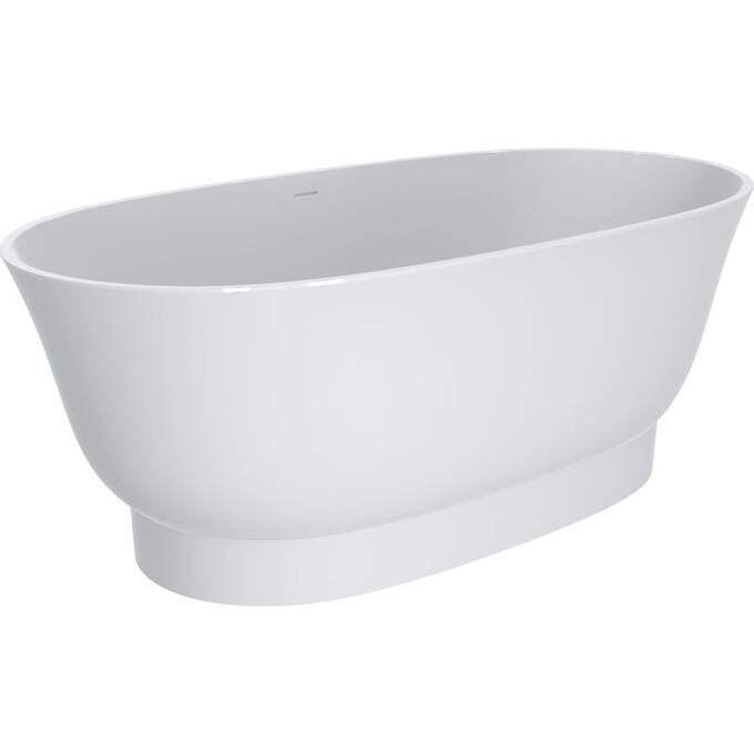 Мармурова ванна Miraggio Molly Miramarble 0002111 (159.7x81 см, окремостояча), Технологія виробництва: Miramarble, Колір виробника: білий глянець, фото 