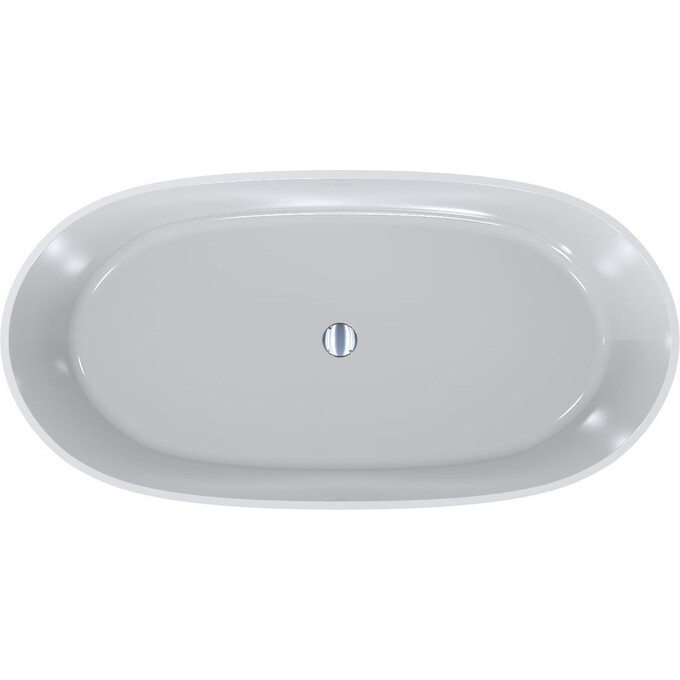 Мармурова ванна Miraggio Molly Miramarble 0002111 (159.7x81 см, окремостояча), Технологія виробництва: Miramarble, Колір виробника: білий глянець, фото , изображение 5