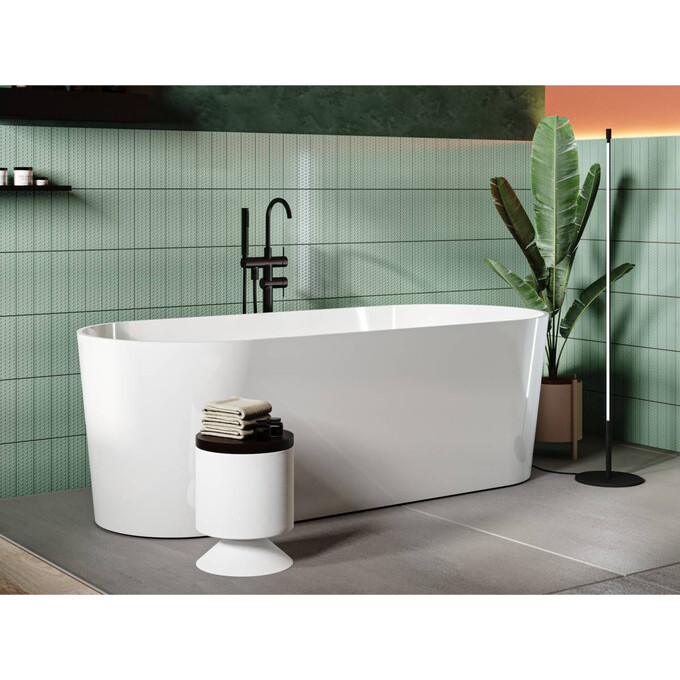 Miraggio Providence 0000276 Ванна отдельностоящая овальная 170x70 см, белый глянец, Технология производства: Miramarble, Цвет производителя: белый глянец, фото 2