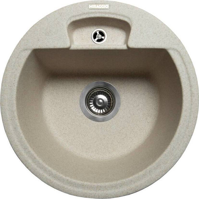 Miraggio Valencia 0000054 Мийка для кухні врізна кругла 44x44 см, пісочний, Колір виробника: пісочний, фото 