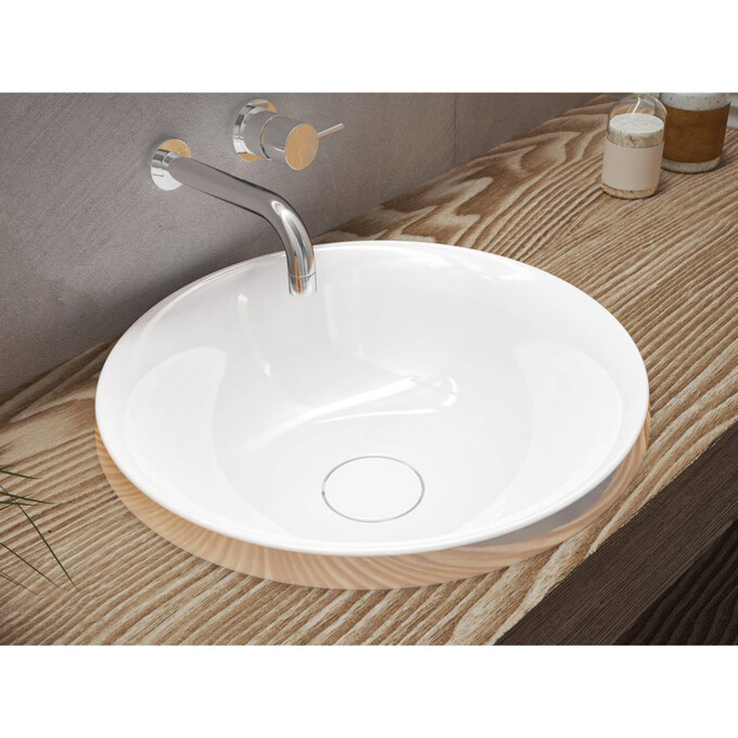 Умывальник Miraggio Siena Miramarble 0000752 (45.1 см), Технология производства: Miramarble, Цвет производителя: белый глянец, фото 5