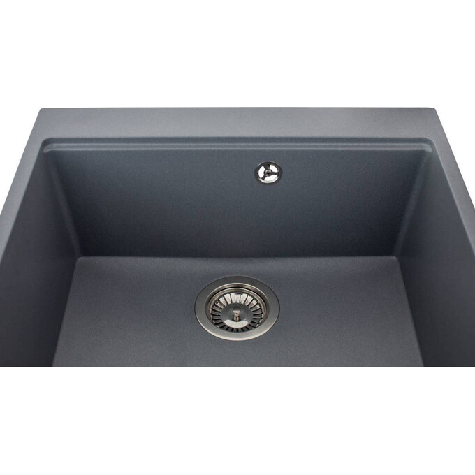 Мийка для кухні Miraggio Lagoon 540 gray 0001140 (54x51 см, сіра, кварцова, з сифоном), Доступні розміри: 54 x 51, Колір виробника: сірий, фото , изображение 4