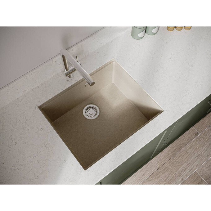 Мийка для кухні Miraggio Lagoon 540 sand 0001141 (54x51 см, пісочна, кварцова, з сифоном), Доступні розміри: 54 x 51, Колір виробника: пісочний, фото , изображение 3