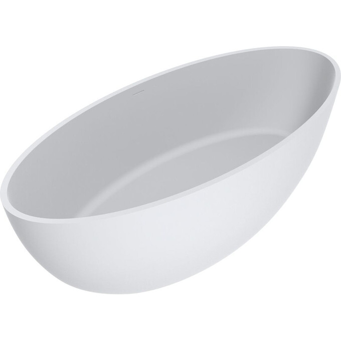 Miraggio Madonna 0000740 Ванна окремо овальна 180x80 см, біла матова, Технологія виробництва: Miramarble Matt, Колір виробника: білий матовий, фото , изображение 2