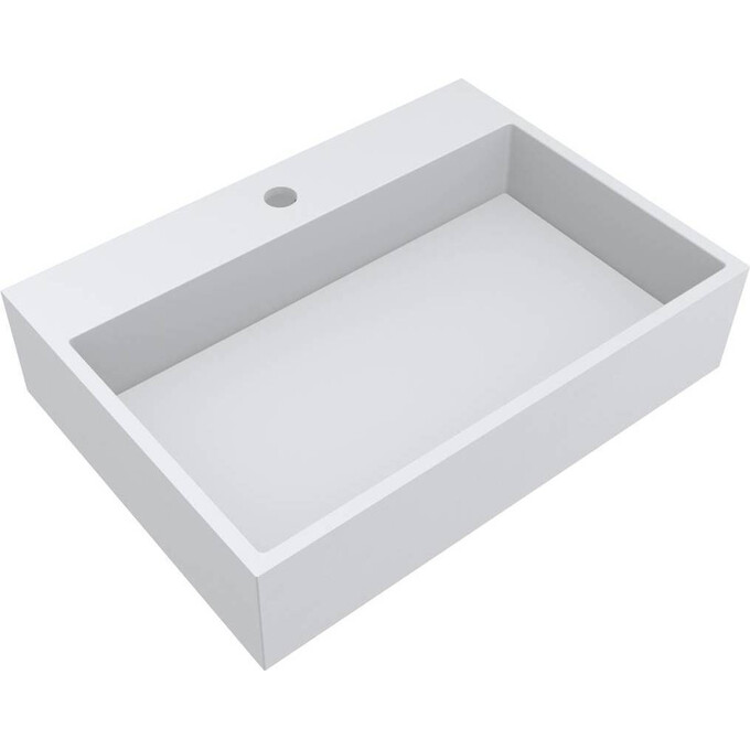 Miraggio Mares 0000214 Умивальник прямокутний накладний 58x42 см, білий матовий, Доступні розміри: 59 x 42, Технологія виробництва: Miramarble Matt, Колір виробника: білий матовий, фото , изображение 2