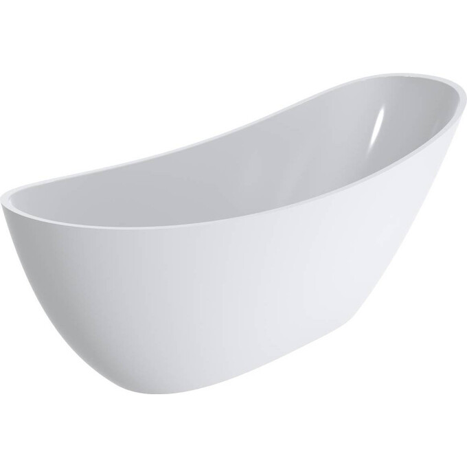 Мраморная ванна Miraggio Marina Miramarble 0002005 (174x72 см, отдельностоящая), Технология производства: Miramarble, Цвет производителя: белый глянец, фото 