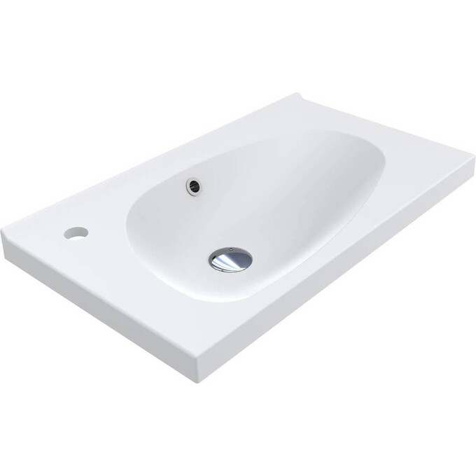 Miraggio Titania 0000251 Умивальник прямокутний врізний 69x39 см, білий матовий, Технологія виробництва: Miramarble Matt, Колір виробника: білий матовий, фото 
