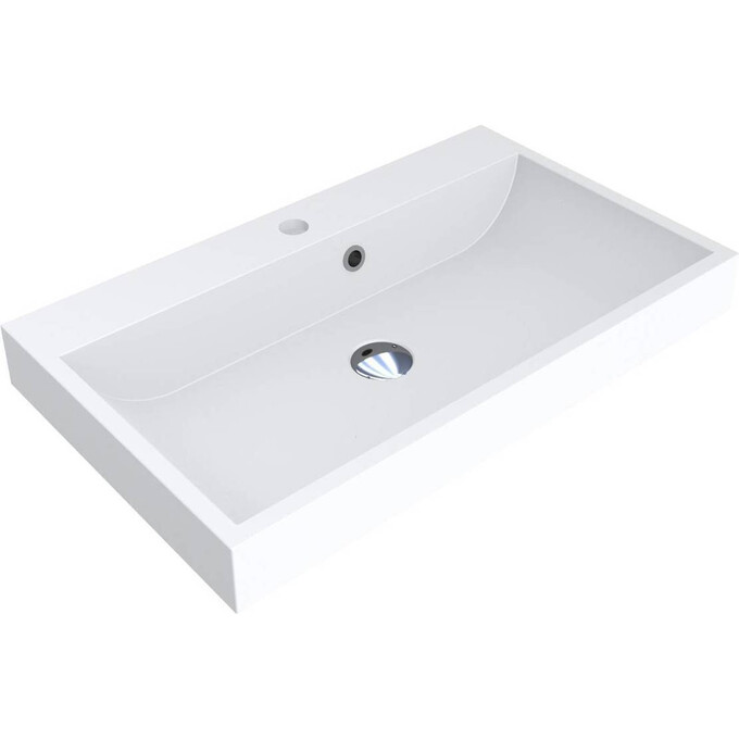 Умивальник Miraggio Varna 700 Mirasoft 0001026 (69.4x41.6 см, білий матовий), Доступні розміри: 69 x 42, Технологія виробництва: Mirasoft Technology, Колір виробника: білий матовий, фото , изображение 2