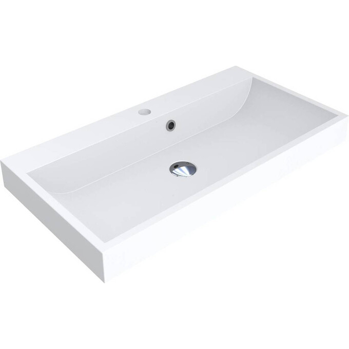 Раковина Miraggio Varna 800 Mirasoft 0001027 (79x41 см, белая матовая), Доступные размеры: 79 x 42, Технология производства: Mirasoft Technology, Цвет производителя: белый матовый, фото 