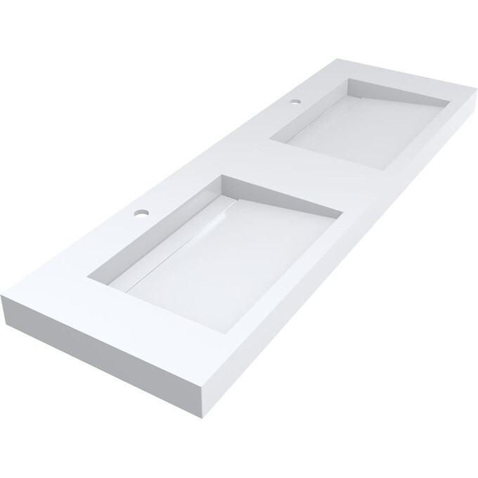 Miraggio Agness 0000151 Умивальник накладний прямокутний 150x47 см, білий глянець, Доступні розміри: 150 x 48, Технологія виробництва: Miramarble, Колір виробника: білий глянець, фото 