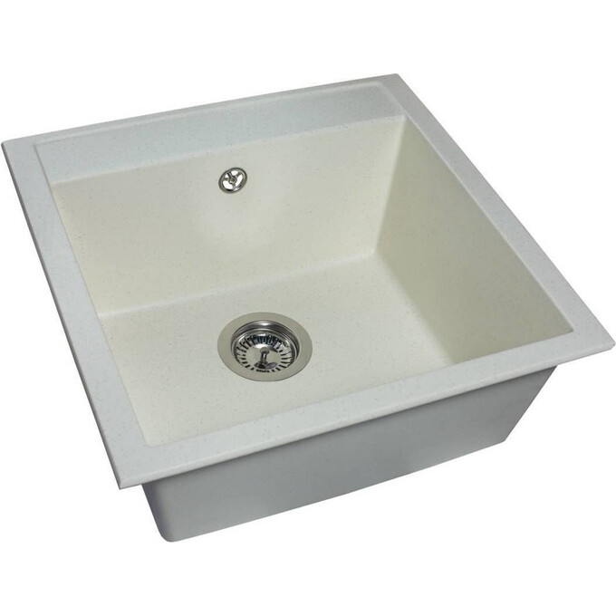 Miraggio Bodrum 0000003 Мийка для кухні врізна квадратна 50x49 см, жасмин, Доступні розміри: 51 x 50, Колір виробника: жасмин, фото , изображение 2