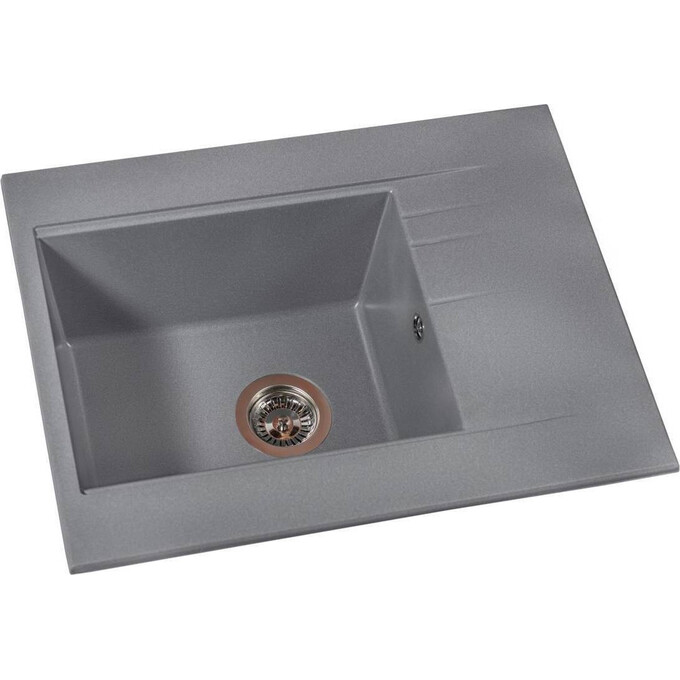 Miraggio Bodrum 0000008 Миття для кухні врізне прямокутне 64x50 см, сірий, Доступні розміри: 65 x 50, Колір виробника: сірий, фото , изображение 2