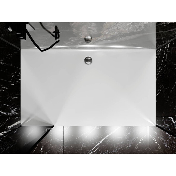 Miraggio Brugge 0000613 Поддон мраморный прямоугольный 160x90 см, белый глянец, Доступные размеры: 160 x 90, Технология производства: Miramarble, Цвет производителя: белый глянец, фото 4