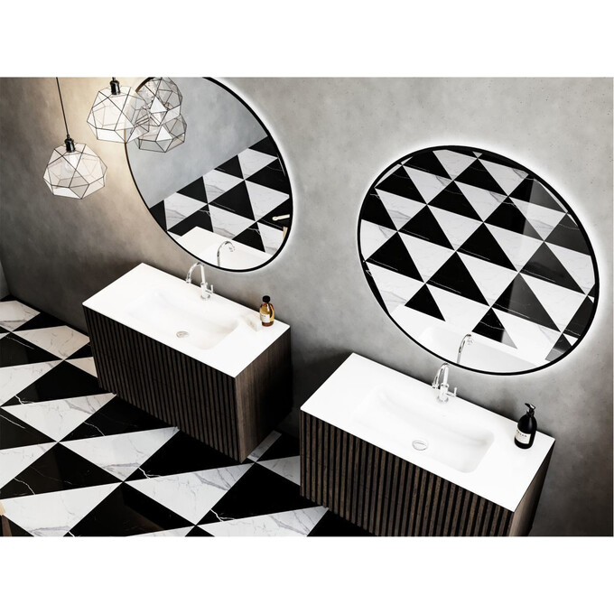 Miraggio Della 0000166 Умивальник прямокутний врізний 100x45 см, білий глянець, Доступні розміри: 100 x 45, Технологія виробництва: Miramarble, Колір виробника: білий глянець, фото , изображение 4