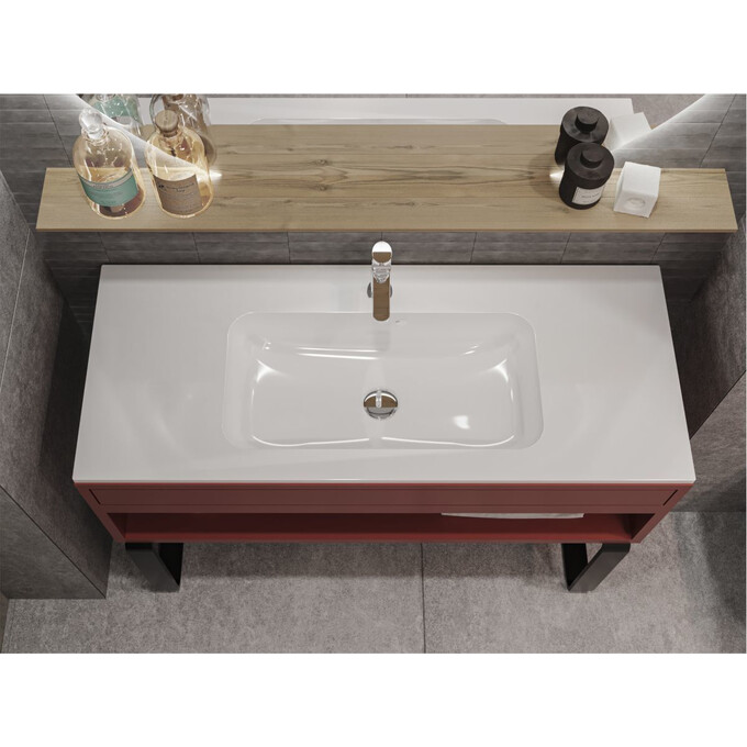 Miraggio Della 0000170 Умивальник прямокутний врізний 110x45 см, білий глянець, Доступні розміри: 110 x 45, Технологія виробництва: Miramarble, Колір виробника: білий глянець, фото , изображение 4