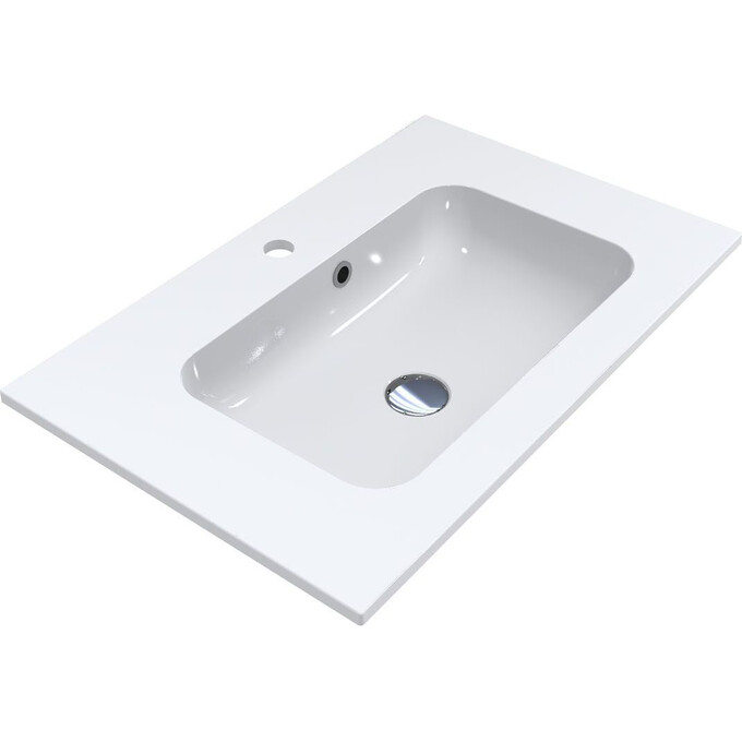 Miraggio Della 0000178 Умивальник прямокутний врізний 70x45 см, білий глянець, Доступні розміри: 70 x 45, Технологія виробництва: Miramarble, Колір виробника: білий глянець, фото 