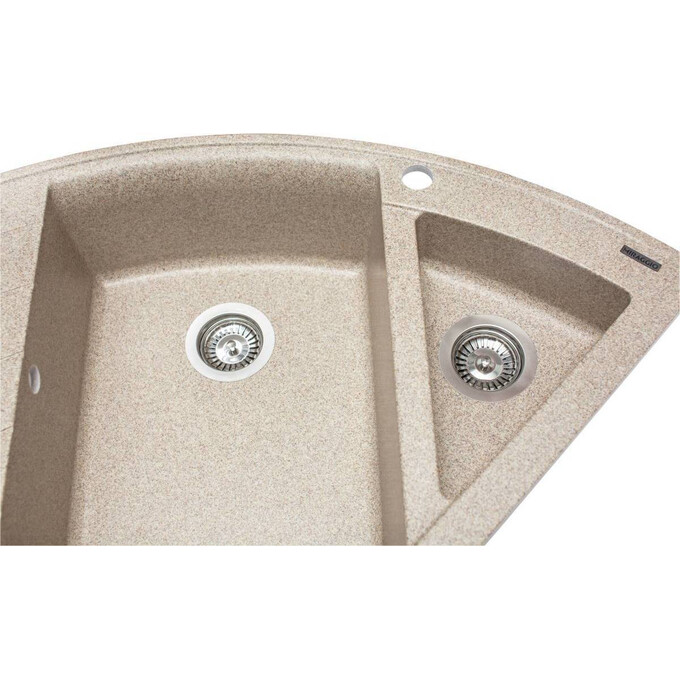 Miraggio Europe 0000017 Мойка для кухни врезная угловая 110x57 см, терра, Цвет производителя: терра, фото 4