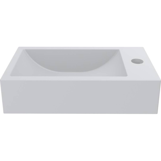 Miraggio Faro L 0000195 Умивальник прямокутний накладний 40x22 см, білий матовий, Доступні розміри: 41 x 23 L, Технологія виробництва: Miramarble Matt, Колір виробника: білий матовий, фото , изображение 4