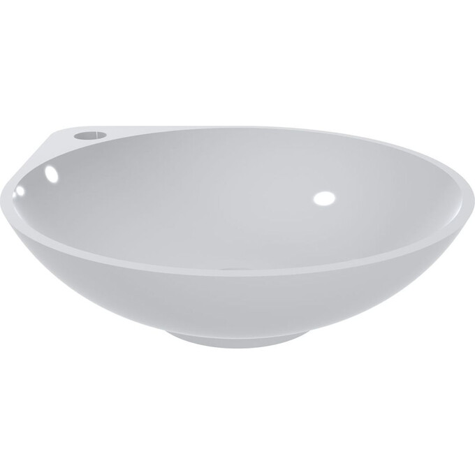 Miraggio Florence 0000197 Умывальник накладной круглый 46x40 см, белый глянец, Технология производства: Miramarble, Цвет производителя: белый глянец, фото 6