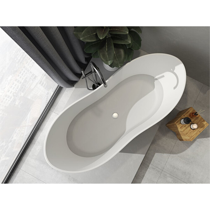 Miraggio Florida 0000271 Ванна окремо овальна 180x75 см, білий глянець, Технологія виробництва: Miramarble, Колір виробника: білий глянець, фото , изображение 4