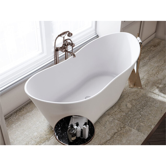 Miraggio Florida 0000271 Ванна окремо овальна 180x75 см, білий глянець, Технологія виробництва: Miramarble, Колір виробника: білий глянець, фото , изображение 5