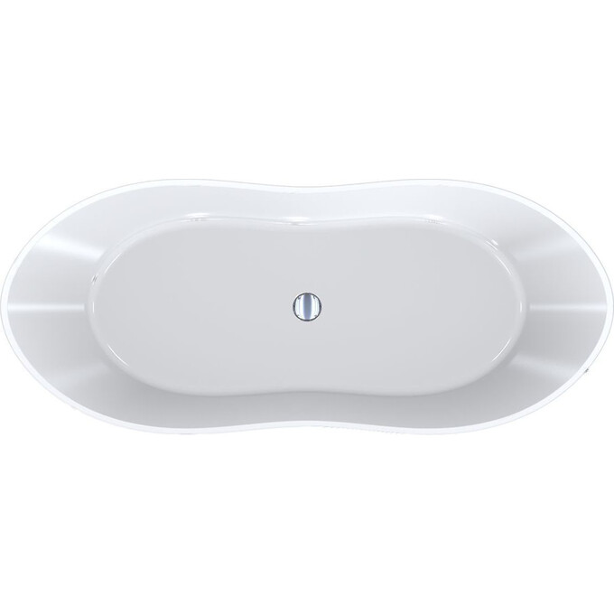 Miraggio Florida 0000271 Ванна окремо овальна 180x75 см, білий глянець, Технологія виробництва: Miramarble, Колір виробника: білий глянець, фото , изображение 6