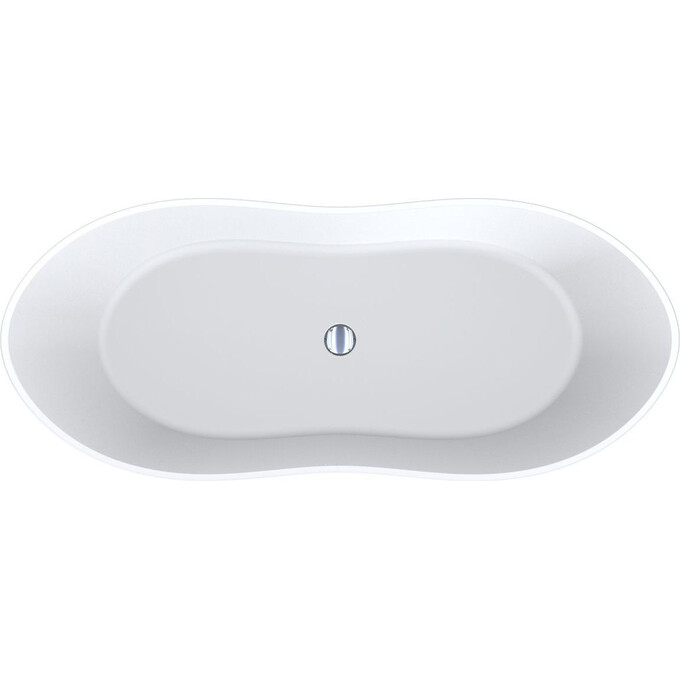 Miraggio Florida 0000272 Ванна окремо овальна 180x75 см, білий матовий, Технологія виробництва: Miramarble Matt, Колір виробника: білий матовий, фото , изображение 3