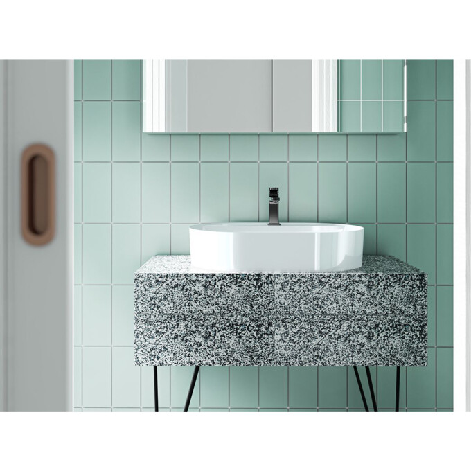 Miraggio France 0000199 Умивальник накладний овальний 60x40 см, білий глянець, Технологія виробництва: Miramarble, Колір виробника: білий глянець, фото , изображение 3