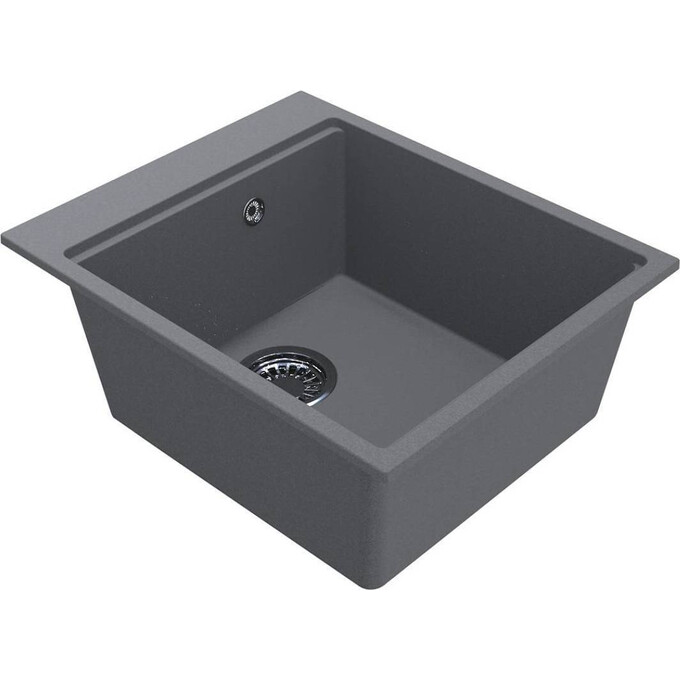 Мийка для кухні Miraggio Lagoon 420 gray 0002218 (42.1x51.1 см, сіра, кварцова, з сифоном), Доступні розміри: 42 x 51, Колір виробника: сірий, фото , изображение 2