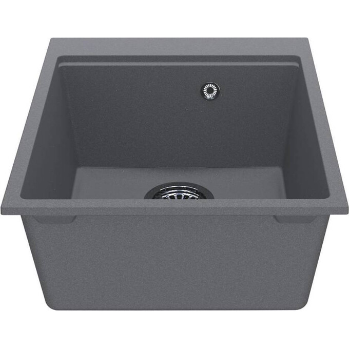 Мийка для кухні Miraggio Lagoon 420 gray 0002218 (42.1x51.1 см, сіра, кварцова, з сифоном), Доступні розміри: 42 x 51, Колір виробника: сірий, фото , изображение 3