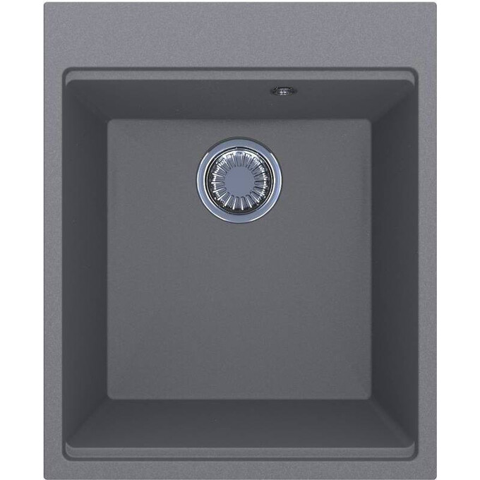 Мийка для кухні Miraggio Lagoon 420 gray 0002218 (42.1x51.1 см, сіра, кварцова, з сифоном), Доступні розміри: 42 x 51, Колір виробника: сірий, фото 