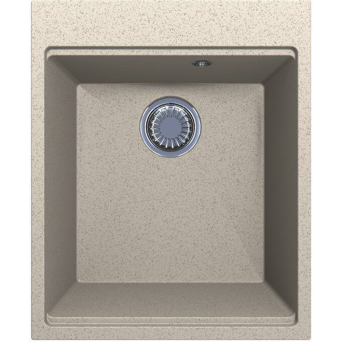Мийка для кухні Miraggio Lagoon 420 sand 0002220 (42x51 см, пісочна, кварцова, з сифоном), Доступні розміри: 42 x 51, Колір виробника: пісочний, фото 