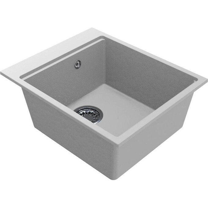 Мийка для кухні Miraggio Lagoon 420 white 0002222 (42x51 см, біла, кварцова, з сифоном), Доступні розміри: 42 x 51, Колір виробника: білий, фото , изображение 2