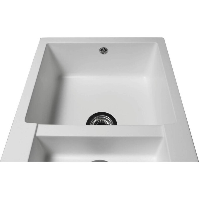 Miraggio Lapas 0000025 Мийка для кухні прямокутна врізна 78x48 см, білий, Колір виробника: білий, фото , изображение 6