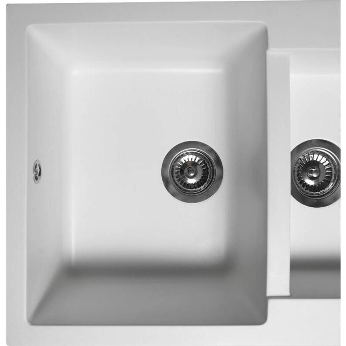 Miraggio Lapas 0000025 Мийка для кухні прямокутна врізна 78x48 см, білий, Колір виробника: білий, фото , изображение 3