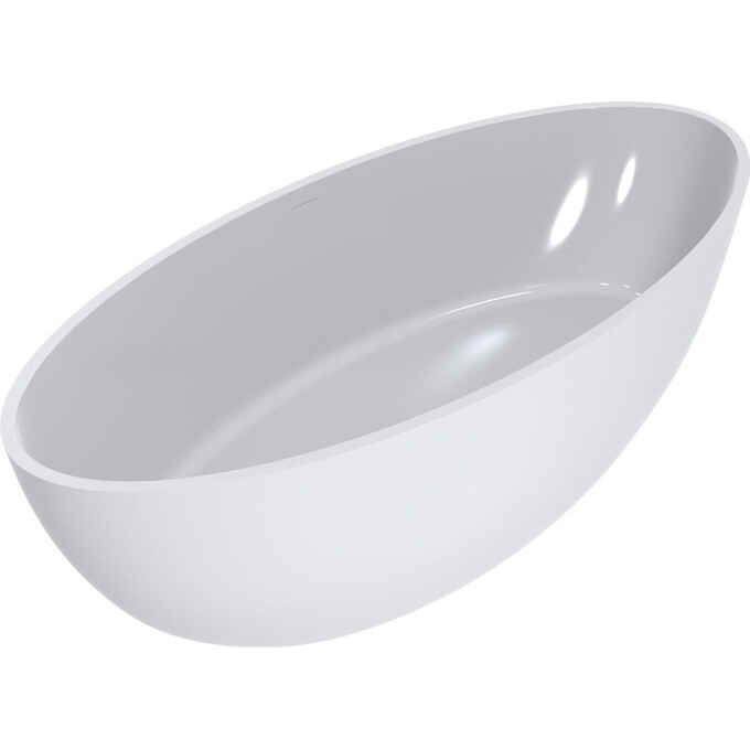 Miraggio Madonna 0000737 Ванна отдельностоящая овальная 180x80 см, белый глянец, Технология производства: Miramarble, Цвет производителя: белый глянец, фото 