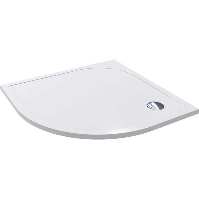 Miraggio Madrid 0000617 Піддон мармуровий напівкруглий 90x90 см, білий глянець, Доступні розміри: 90 x 90, Технологія виробництва: Miramarble, Колір виробника: білий глянець, фото 