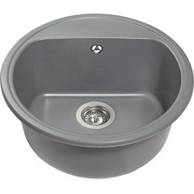 Miraggio Malibu 0000027 Мийка для кухні врізна кругла 51x51 см, сірий, Колір виробника: сірий, фото , изображение 3