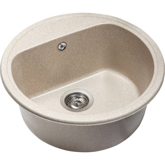 Miraggio Malibu 0000029 Мийка для кухні врізна кругла 51x51 см, пісочний, Колір виробника: пісочний, фото , изображение 6