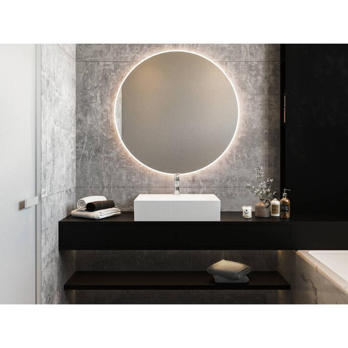 Miraggio Mares 0000213 Умивальник накладний прямокутний 58x42 см, білий глянець, Доступні розміри: 59 x 42, Технологія виробництва: Miramarble, Колір виробника: білий глянець, фото , изображение 3