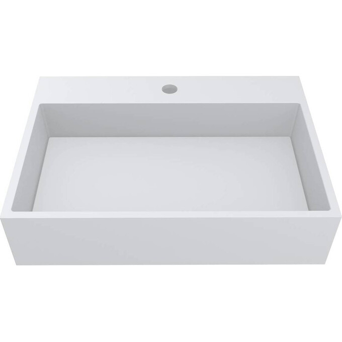 Miraggio Mares 0000214 Умивальник прямокутний накладний 58x42 см, білий матовий, Доступні розміри: 59 x 42, Технологія виробництва: Miramarble Matt, Колір виробника: білий матовий, фото , изображение 4