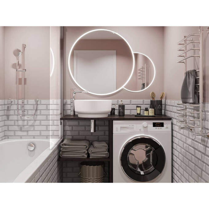 Miraggio Marta 0000695 Умивальник накладний круглий 42x42 см, білий глянець, Доступні розміри: 42 x 42, Технологія виробництва: Miramarble, Колір виробника: білий глянець, фото , изображение 3