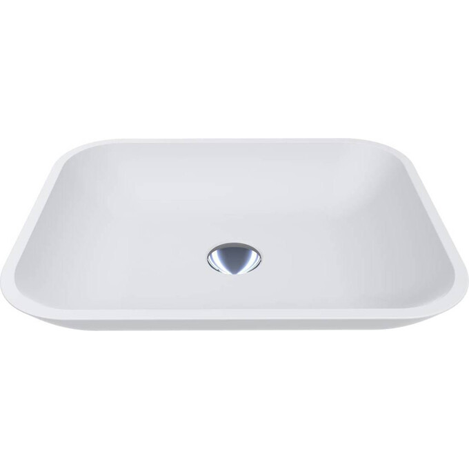 Miraggio Marteen 0000655 Умывальник накладной прямоугольный 49x40 см, белый матовый, Технология производства: Miramarble Matt, Цвет производителя: белый матовый, фото 4