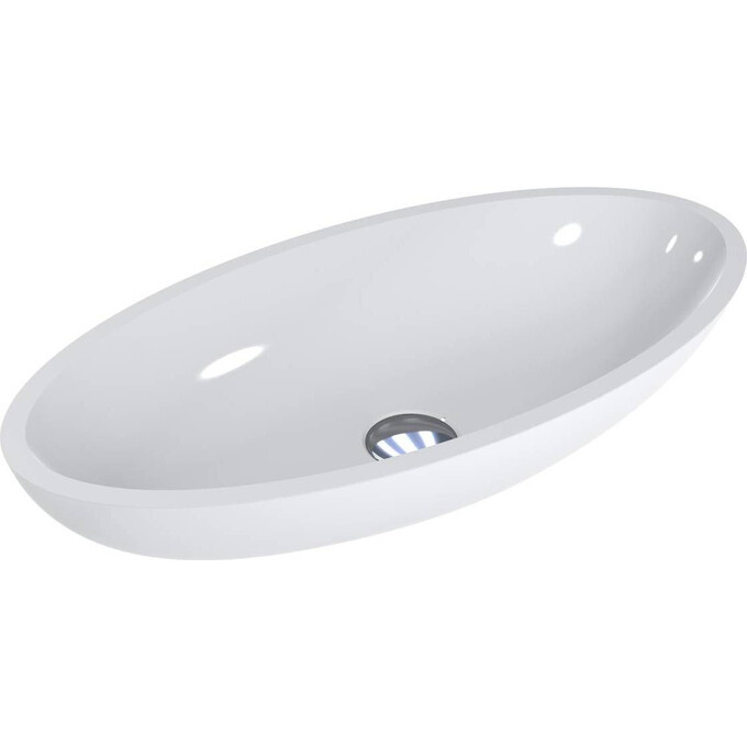 Miraggio Nice 0000222 Умивальник накладний овальний 59x29 см, білий глянець, Технологія виробництва: Miramarble, Колір виробника: білий глянець, фото 