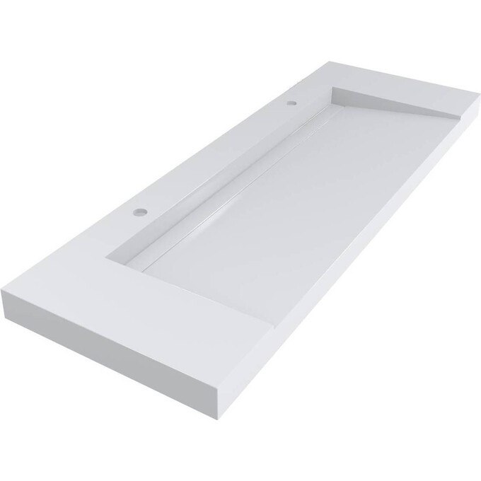 Miraggio Olmos 0000226 Умивальник прямокутний 149x52 см, білий глянець, Доступні розміри: 150 x 53, Технологія виробництва: Miramarble, Колір виробника: білий глянець, фото 