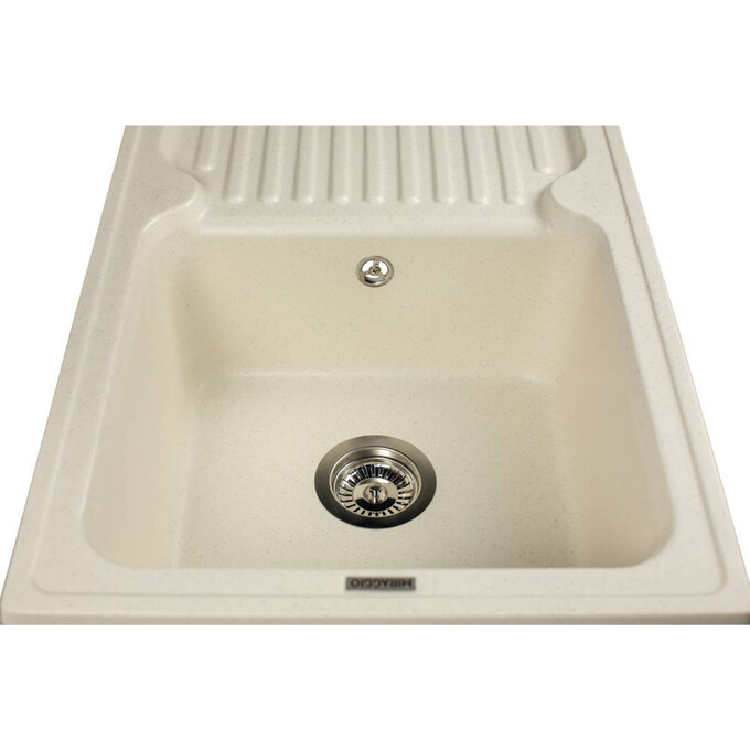 Miraggio Orlean 0000035 Мийка для кухні прямокутна врізна 86x49 см, жасмин, Технологія виробництва: Mirastone, Колір виробника: жасмин, фото , изображение 3