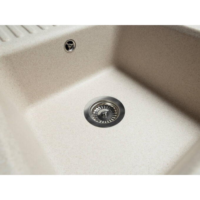 Miraggio Orlean 0000036 Мийка для кухні прямокутна врізна 86x49 см, пісочний, Технологія виробництва: Mirastone, Колір виробника: пісочний, фото , изображение 6