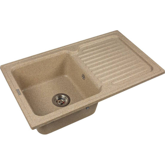 Miraggio Orlean 0000037 Мийка для кухні прямокутна врізна 86x49 см, терра, Технологія виробництва: Mirastone, Колір виробника: тера, фото , изображение 2